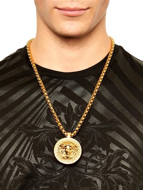 versace necklace mens replica|Versace gold ring for men.